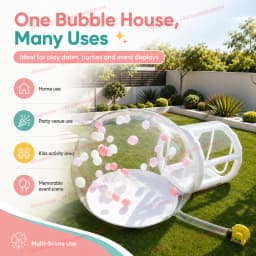 Commercial PVC Transparent Crystal Dome Inflatable Balloon Tent Electric Blower Screen Printed Waterproof Durable Snow Globe