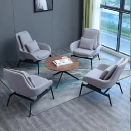 Modern Fabric Leisure Chair Living Room Sofa Chair Hotel Leisure Facilities Armchair