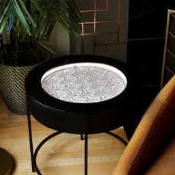 Automatic Sand Art Coffee Table, Magnetic Ball Quicksand Dynamic Art, Kinetic Meditation Sand Sculpture Round Table