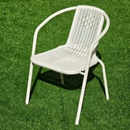 Faux Rattan Outdoor Chair, Single Waterproof & UV-resistant Armchair, Leisure Backrest Seat for Patio Garden Balcony