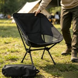 Portable Lightweight Folding Camping Chair With Storage Bag Outdoor Seat For Fishing Beach Picnic Hiking Backpack Travel