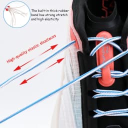 Colourful No Tie Shoe laces Round Shoelaces for Sneakers Elastic Laces without ties Kids Adult Quick Shoe lace Rubber Bands