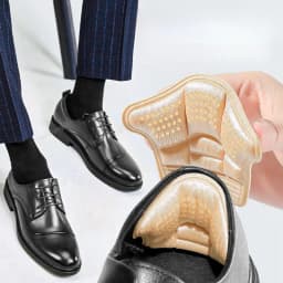 5D Men Heel Protectors Stickers Comfort Leather Shoes Pads Sneakers Insoles Foot Pain Relievers Adjust Size Cushion Care Inserts