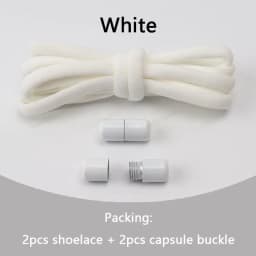 Elastic laces Sneakers No tie Shoe laces Round Shoelaces without ties Quick Shoelace for Shoes Kids Adult One Size fits All Shoe