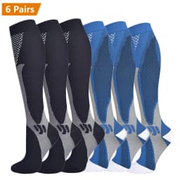 Brothock 6 Pairs for Dropshipping Compression Socks 20-30 MmHg Best for Athletic Nylon Cycling Medical Nursing Sport Stockings