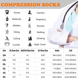 Brothock 6 Pairs for Dropshipping Compression Socks 20-30 MmHg Best for Athletic Nylon Cycling Medical Nursing Sport Stockings