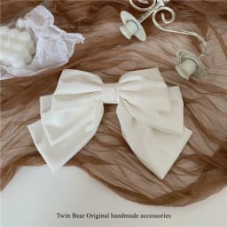Fashion Solid Color Large Satin Bow Hairpins Barrettes For Women Girl Korean Hair Clip Hairgrip Headwear Hair Accessories Hot