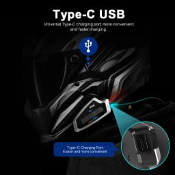 2pcs Fodsports FX2 motorcycle helmet intercom wireless bluetooth 5.0 headset 1000M waterproof moto bt interphone with FM radio