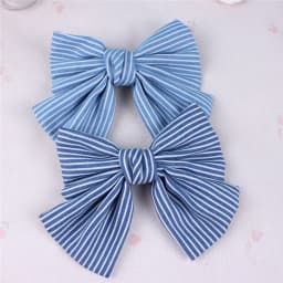1PCS Large Hair Bow For Girl Hair Clips Striped Fabric Barrette Women Fashion Hair Accessories