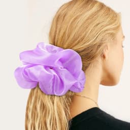 2020 New Fashion Oversized Hair Scrunchies Bright Silk Yarn Large Intestine Hair Ring Small Fresh Solid Color Hair Accessories