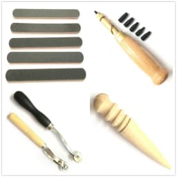 18 Pcs Professional Leather craft Tool Kit DIY leather Sewing Stitching Punch Carving Work Saddle Leathercraft Accessories