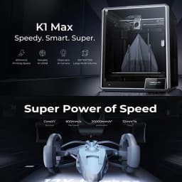 Creality K1 Max 3D Printer Automatic Leveling 600mm/s Printing Speed 300x300x300MM AI Camera Dual-gear Direct Drive Extrud