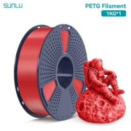 SUNLU PETG 3D Filament 1KG 1.75MM Arranged Neatly No Knots Odorless Non-Toxic Bright Color Good Toughness Nice Adhesion