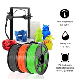 SUNLU PETG 3D Filament 1KG 1.75MM Arranged Neatly No Knots Odorless Non-Toxic Bright Color Good Toughness Nice Adhesion