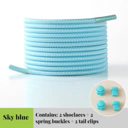 1Piar Elastic Shoelaces Sneakers Quality Lock Shoe laces Round Tennis Laces Without ties Adult Kids Rubber Bands for Shoes