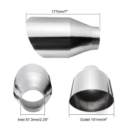 Stainless Steel Car Exhaust Muffler Pipe Dual/Single Wall Exhaust Tip Modification Auto SUV Tail Tube