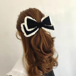 Vintage Velvet Lace Bow Hairpin for Women Girls Solid Ribbon Hair Clips Hair Ornament Winter Hair Grip Headwear Hair Accessories