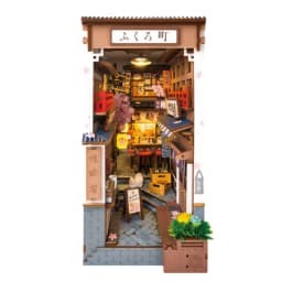 Rolife DIY Book Nook Wooden Miniature Doll House for Bookshelf Insert Furniture