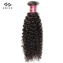 Unice Hair Peruvian Curly Hair Bundles 1/3Pcs 12A Grade 100% Human Hair Extensions 8"-26" Human Hair Weave Bundles Natural Color
