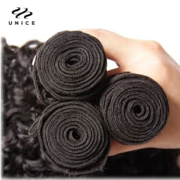 Unice Hair Peruvian Curly Hair Bundles 1/3Pcs 12A Grade 100% Human Hair Extensions 8"-26" Human Hair Weave Bundles Natural Color