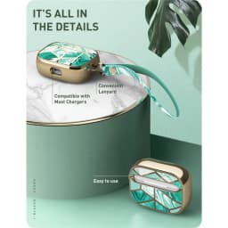 I-Blason Cosmo Case Designed For Airpods Pro, 360 Degree Protective Marble Case Cover Compatible with Apple AirPods Pro (2019)