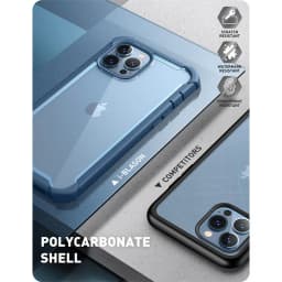 For iPhone 13 Pro Case 6.1 inch (2021 Release) I-BLASON Ares Dual Layer Rugged Clear Bumper Case with Built-in Screen Protector