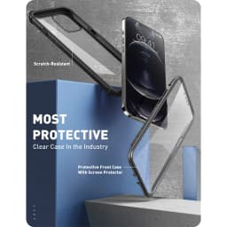 For iPhone 13 Pro Case 6.1 inch (2021 Release) I-BLASON Ares Dual Layer Rugged Clear Bumper Case with Built-in Screen Protector