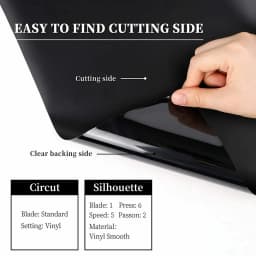 HTVRONT 12"X 5ft Permanent Adhesive Vinyl Roll 30x152cm Glossy Self-adhesive Film For Cricut Craft Art Sign Decal Windows Glass