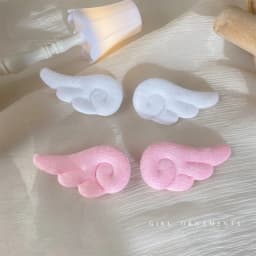 2PCS Cute Plush Children Side Hair Clips Anime Angel Cosplay Wings Hair Accessories Girls Cartoon Barrettes Headwear Hairpins
