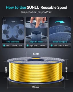 SUNLU SILK 3D Printing Filament 1.75MM +/-0.02MM 1KG Close To Silk Effect Smooth And Delicate More Tenacity Than PLA And PLAPLUS