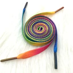 1Pair Colorful Laces Rainbow Gradient Print Flat Canvas Shoe Lace Shoes Casual Chromatic Colour Shoelaces 80CM/100CM/120CM BC-1