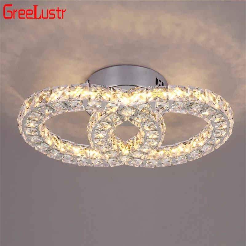 K9 Crystal Led Ceiling Light Living Room Decoration Modern Chandelier Indoor Lighting Fixtures Bedroom Home Decor Ceiling Lamps