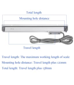 HXX Best Price High Precision Linear Scale 5micron For DRO Encoder Optical Grating SINO Glass Ruler Lathe Milling Machine