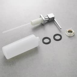 Deck Mounted Kitchen Soap Dispensers Square Pump Chrome Finished Soap Dispensers for Kitchen Built in Counter top Dispenser 2306