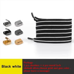 1Pair No Tie Shoe laces Elastic Shoelaces Outdoor Leisure Sneakers Quick Safety Flat Shoelace Kids And Adult Unisex Lazy laces