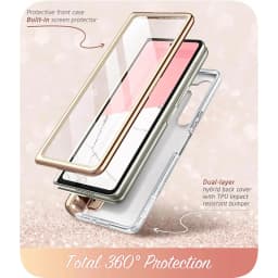 For Samsung Galaxy Z Fold 5 Case 7.6” I-BLASON Cosmo Stylish Protective Bumper Case with Built-in Screen Protector & Pen Holder