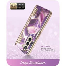 For Samsung Galaxy Z Fold 5 Case 7.6” I-BLASON Cosmo Stylish Protective Bumper Case with Built-in Screen Protector & Pen Holder