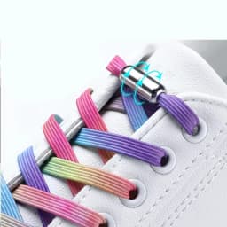 Rainbow Elastic Laces Sneakers Colourful Flat Bands Shoelaces Without ties Adult Kids Tennis No Tie Shoe laces Shoes Accessories