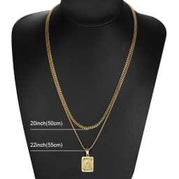 Fashion Gold Color Layered Necklace 26 Letter Charm Necklace Pendants For Women Men Box Curb Cuban Jewelry Gifts 20inch 22inch