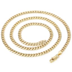Trendsmax Men's Cuban Link Chain Necklace Gold Color Chain Necklace Gift For Men Hiphop Wholesale Jewelry 4.5mm 50cm 60cm GN438