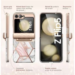 For Samsung Galaxy Z Flip 5 Case 5G (2023) I-BLASON Cosmo Slim Stylish Protective Bumper Phone Case With Hinge Protection
