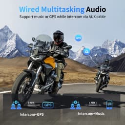 2pcs Fodsports M1-S Plus Motorcycle Helmet Intercom Wireless Bluetooth Helmet Headset 10 Riders Interphone, FM, Music Sharing