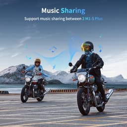 2pcs Fodsports M1-S Plus Motorcycle Helmet Intercom Wireless Bluetooth Helmet Headset 10 Riders Interphone, FM, Music Sharing