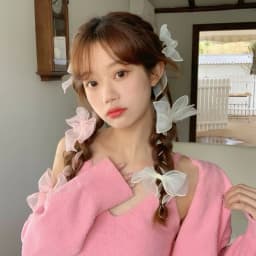 Sweet Hairclips Mesh Hairband Female Pure Desire Super Fairy Braided Hair Bow Hairpin Korean Streamer Headdress Hair Accessories