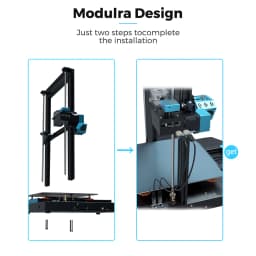 Twotrees Blu-5 Bluer Plus l3D Printer Kit I3 Mega Upgrade PEI Magnetic Build Plate Large Size Metal Frame BL Touch Screen