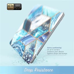 For iPad 9.7 Case (2018/2017) i-Blason Cosmo Trifold Stand Case with Auto Sleep/Wake & Pencil Holder, Built-in Screen Protector