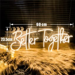 60cm Wedding Neon Led Sign Large Size Neon LED Sign Wedding Decor Room Neon Lights Birthday Party Decor Wall Hanging Sign