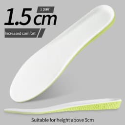 1Pair 1.5cm/2.5cm/3.5cm Growing Sole Shock Absorption Sports Insole for Feet Height Increase Templates Men Women Shoes Insoles