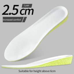 1Pair 1.5cm/2.5cm/3.5cm Growing Sole Shock Absorption Sports Insole for Feet Height Increase Templates Men Women Shoes Insoles