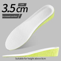 1Pair 1.5cm/2.5cm/3.5cm Growing Sole Shock Absorption Sports Insole for Feet Height Increase Templates Men Women Shoes Insoles